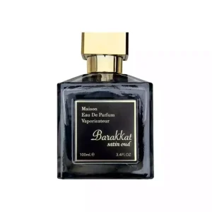 Bouteille de parfum Barakkat Satin Oud Fragrance World - Haute Parfumerie Orientale Maroc