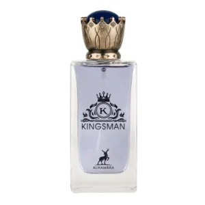 Flacon de parfum Kingsman Maison Alhambra bleu et or luxe au Maroc