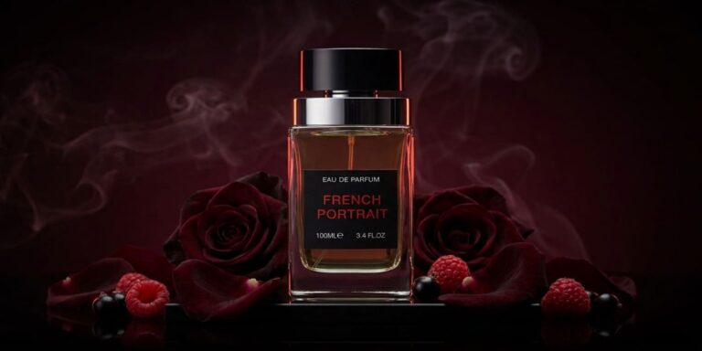 French Portrait Fragrance World, flacon eau de parfum mixte rose épicée au Maroc